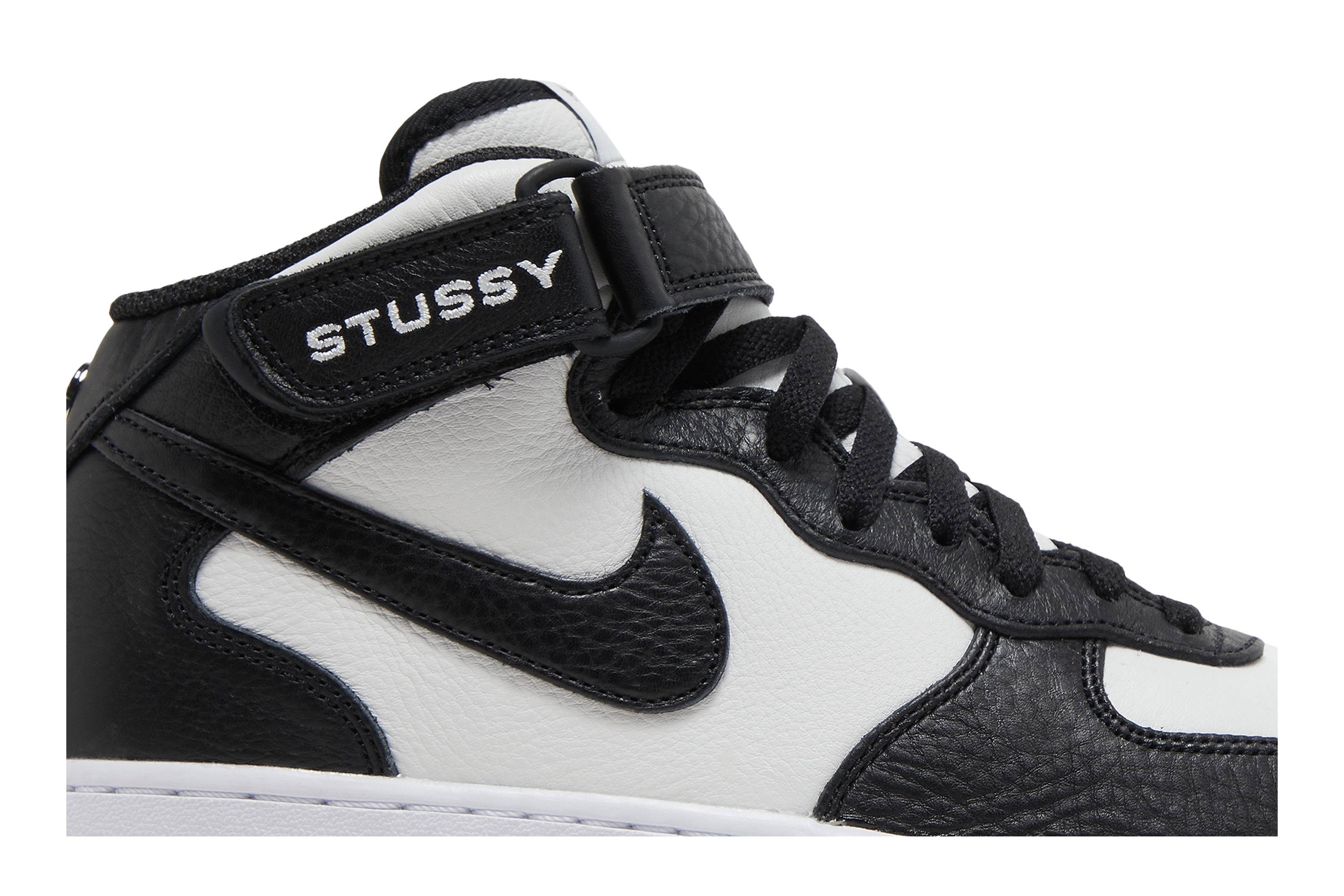 StÃ¼ssy x Nike Air Force 1 Mid ‘Black Grey’ DJ7840-002